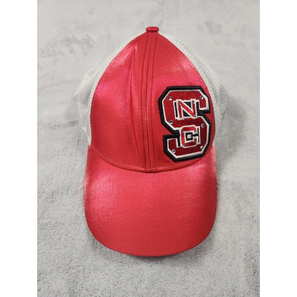 NC State Wolfpack Hat New Era Womens Trucker Rhinestone Red Wolfpack Mesh Cap